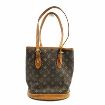 rm) LOUIS VUITTON ルイヴィトン モノグラム バケットPM M42238 ショルダーバッグ バケツ型 ポーチ付 ※中古 経年保管品 内側ベタ付き有_画像2