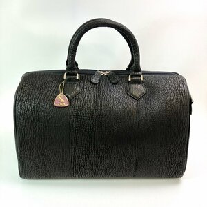 A) JRA tag attaching black group plain Shark s gold Boston bag travel bag passing of years goods used USED present condition delivery 