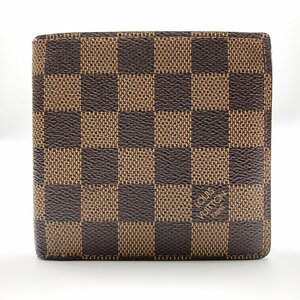 rm) LOUIS VUITTON ルイヴィトン ダミエ エベヌ ポルトビエ カルトクレディ モネ N61665 2つ折り 財布 ウォレット ※中古