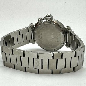 A)Cartier カルティエ パシャC 2324 100m/330ft AUTOMATIC デイト 腕時計 自動巻 動作品 箱・冊子付 中古の画像4