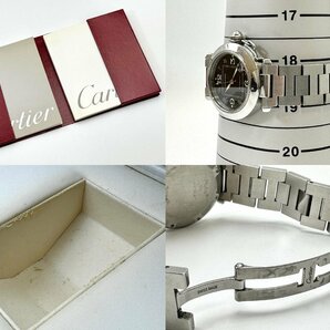 A)Cartier カルティエ パシャC 2324 100m/330ft AUTOMATIC デイト 腕時計 自動巻 動作品 箱・冊子付 中古の画像9