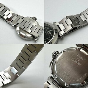 A)Cartier カルティエ パシャC 2324 100m/330ft AUTOMATIC デイト 腕時計 自動巻 動作品 箱・冊子付 中古の画像10
