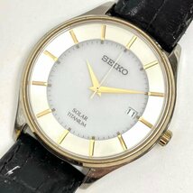 t)セイコー SEIKO 腕時計 V157-0BX0 ソーラー チタン/TITANIUM メンズ 日本製 中古 ※箱/専用ケース/保証書/取扱説明書有り_画像1