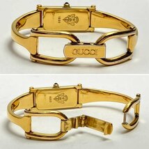 t)グッチ GUCCI 腕時計 1500 シェル文字盤 クォーツ 腕回り約14.5-約15cm スクエアフェイス 2針 ブランド時計 中古 ※2024/05/12電池交換済_画像6