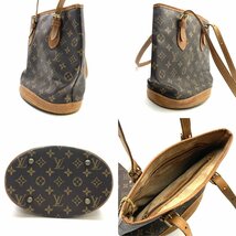 rm) LOUIS VUITTON ルイヴィトン モノグラム バケットPM M42238 ショルダーバッグ バケツ型 ポーチ付 ※中古 経年保管品 内側ベタ付き有_画像5