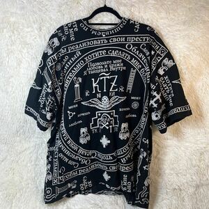 美品KTZ ChrchTshirt半袖 Tシャツ 総柄 サイズフリー　ケーティーゼット 古今東西 kokontozai G-Dragon G DRAGON BIGBANG 