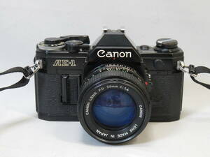 Canon AE-1 黒　＋　New FD 50㎜ F1.4　レンズ 　動作品