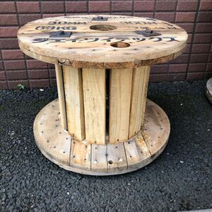  cable drum gardening wooden drum BBQ electric wire drum antique side table 