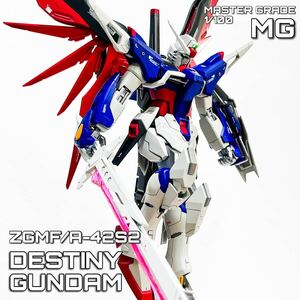 Art hand Auction Produit fini peint MG Destiny Gundam *Attention requise (Master Grade Gunpla Gundam Seed Mobile Suit Gundam SEED), personnage, Gundam, Produit fini