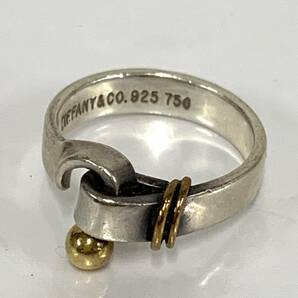 TIFFANY Tiffany ティファニー リング フック＆アイ SV 925 750 コンビ 指輪 アクセサリー レディース アクセサリー 指輪 カ4の画像1