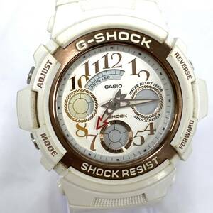 動作未確認 CASIOカシオ AW-590LA 腕時計 G-SHOCK Gショック ホワイト カラー系 4778現状品カg