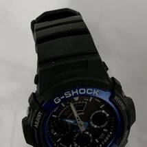 動作未確認 G-SHOCK カシオ CASIO ジーショック ブラック系 腕時計 4778 AW-591 ブラック×ブルー 系 現状品 カ15_画像2