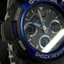 動作未確認 G-SHOCK カシオ CASIO ジーショック ブラック系 腕時計 4778 AW-591 ブラック×ブルー 系 現状品 カ15_画像3