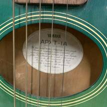 弦切れ 弦楽器 YAMAHA ヤマハ APXT-1A ミニエレアコギター 緑系 現状品 全長約89cm カ4_画像4