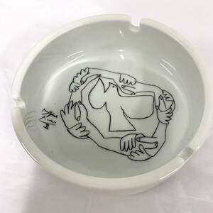 1円出品 PICASSO現状品 ピカソ 灰皿 インテリア 小物 高さ約2.7cm 直径約10cm カ4