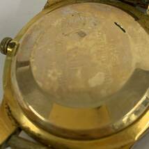 稼働品 ORIENT オリエント GRAND PRIX 100 TRIOSTAT T-55407 腕時計 自動巻き デイデイト 14K GOLD 現状品 カ4_画像9