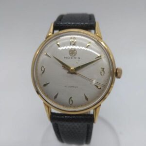 MOERIS Morris machine hand winding wristwatch 17 stone 20 micro n Gold plating 