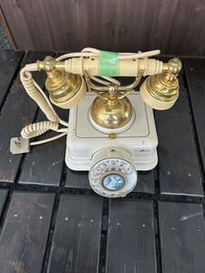 [1 jpy start!] antique dial type telephone machine 