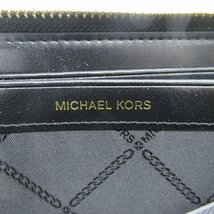 マイケルコース ラウンド長財布 ブランドオフ Michael Kors レザー ラウンド長財布 PVC/レザー レディース_画像6