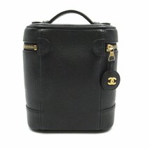 シャネル 縦型バニティ ブランドオフ CHANEL キャビアスキン(グレインドカーフ) ハンドバッグ キャビア 中古 レディース_画像2