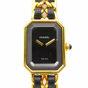  Chanel Premiere L brand off CHANEL GP( Gold plating ) wristwatch GP/ leather used lady's 