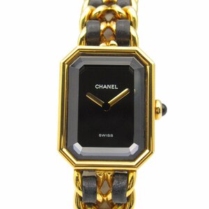  Chanel Premiere S brand off CHANEL GP( Gold plating ) wristwatch GP/ leather used lady's 