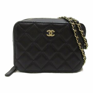 シャネル ミニチェーンショルダーバッグ ブランドオフ CHANEL ラムスキン（羊革） ショルダーバッグ ラムスキン 中古 レディース