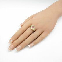 ジュエリー ルビー ダイヤモンド リング ブランドオフ JEWELRY K18（イエローゴールド） リング・指輪 K18 中古 レディース_画像8