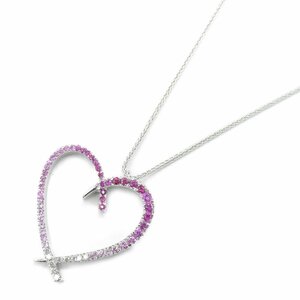 ジュエリー ルビー ダイヤモンド ネックレス ブランドオフ JEWELRY K18WG（ホワイトゴールド） ネックレス 750WG 中古 レディース