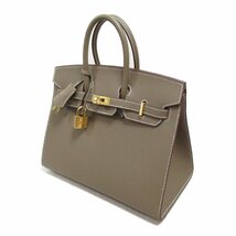 エルメス バーキン25 エトゥープ ハンドバッグ ブランドオフ HERMES レザー ハンドバッグ エプソン 中古 レディース_画像3