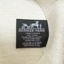 エルメス エヴァジオンポーチ ブランドオフ HERMES レザー ポーチ トワルアッシュ/レザー 中古 レディース_画像6