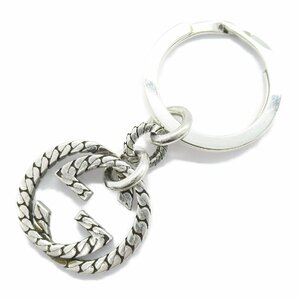  Gucci Inter locking G key chain brand off GUCCI silver 925 key ring 925 used men's lady's 