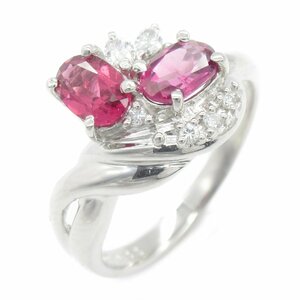 ジュエリー トルマリン ダイヤモンド リング ブランドオフ JEWELRY Pt900プラチナ リング・指輪 PT900 中古 レディース