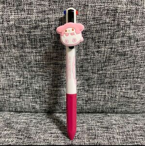 Sanrio サンリオ ラバーマスコット付き４色ボールペン 油性 マイメロディ