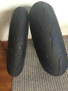 ブリヂストン バトラックス R11 中古タイヤ前後セット 180/640R17、120/600r17 ST600 600cc スポーツバイク