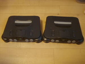 N* nintendo Nintendo 64 body only NUS-001 2 pcs. set work properly superior article * cheap postage!