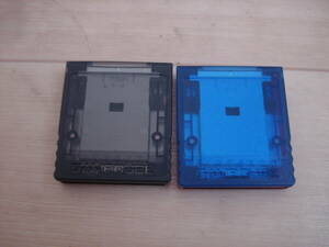 O* nintendo original GC memory card 59 2 piece set clear blue / clear black * postage 94 jpy 
