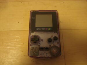 S* nintendo Game Boy цвет корпус прозрачный лиловый CGB-001 исправно работает хорошая вещь * стоимость доставки 180 иен 