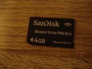 A*SanDisk memory stick PRO Duo 4GB * postage 84 jpy 