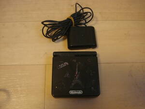 B* nintendo Game Boy Advance SP body onyx black AC adaptor attaching electrification possible not yet inspection goods * postage 215 jpy 