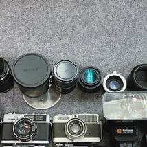 F：大量 カメラ レンズ アクセサリーなど まとめて（キャノン AE-1・オリンパス PEN・アサヒペンタックス・ニコン・ヤシカなど色々）_画像6