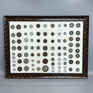 K:[ Japan old coin commemorative coin ] together 88 sheets picture frame go in ( one . silver coin * Tokyo Olympic memory silver coin *tsukbaEXPO*85 500 jpy *.. through . etc. various )