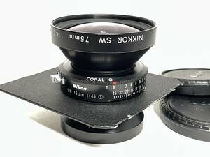 ニコン NIKKOR-SW 75mm F4.5 絞り羽根7枚 S COPAL O