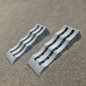*[ free shipping ] gray car slope wave type 5T 3 -step 2 piece set assist jack car rope lowdown tire oil exchange mainte naan 