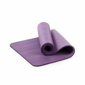 6[ immediate payment ] yoga mat purple 10mm yoga slide . not wide width diet stretch exercise stylish ... waterproof speed . training 