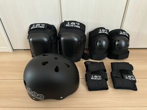 187 KILLER PADS ADULT SIX PACK L/XL - BLACKヘルメット スケートボード　プロテクターセット