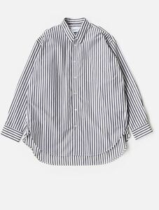 size3 23ss WEWILL DT SHIRT (White×Navy) W-012-5006 ￥29,700tax in ウィーウィル　ストライプシャツネイビー