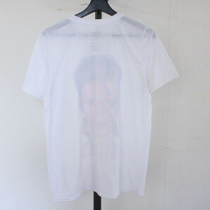 I439 2000年代製 GILDAN ギルダン 半袖Tシャツ■00s 表記Mサイズ デヴィッドボウイ バンド ロック ホワイト 古着 アメカジ ストリート 90sの画像2