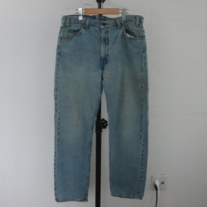 I483 90s Vintage LEVIS Levi's 505 Denim pants #1990 period made inscription 36 -inch blue strut American Casual Street old clothes 80s 70s