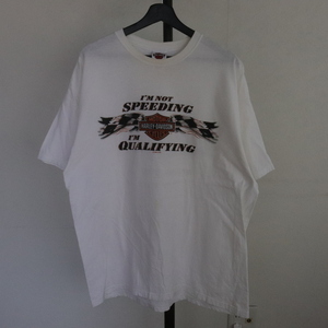 g242 2007年製 ハーレーダビッドソン HARLEYDAVIDSON 半袖プリントTシャツ■00s 表記XLサイズ 白 ホワイト アメカジ ストリート 古着 90s